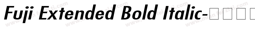 Fuji Extended Bold Italic字体转换